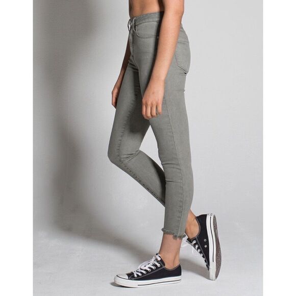 RSQ | Cali High Rise Jeans in Olive Green, Size 27 - Picture 2 of 11